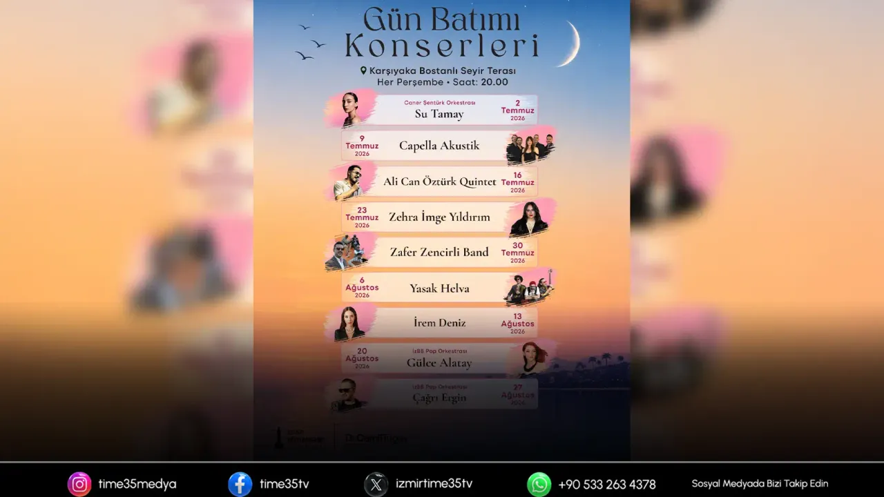 İzmir'de Müzik Dolu Yaz Akşamları: Gün Batımı Konserleri Başlıyor