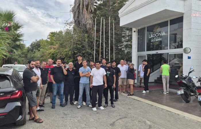 Bodrum'da bir otelde turistler de işçiler de kapının önüne konuldu