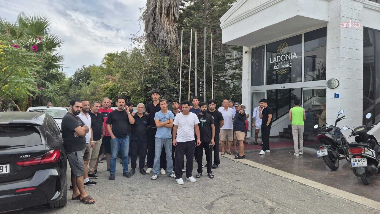 Bodrum'da bir otelde turistler de işçiler de kapının önüne konuldu
